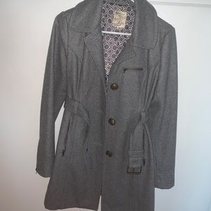 Gray pea coat